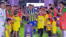 ¡Hubo pasillo! Banfield homenajeó a Rosario Central por el título en la Supercopa Internacional