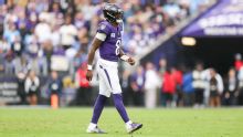Ravens QB Lamar Jackson out; Huntley to start SNF vs. Falcons