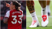 Riccardo Calafiori channels David Beckham with Arsenal goal in England vs. Greece anniversary boots