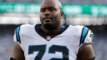 Panthers RT Taylor Moton carted off field with ankle and fibula injury