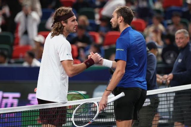 Medvedev beats longtime rival Tsitsipas, reaches Shanghai Masters quarterfinals