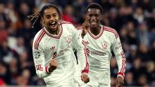 Dos goles de Barcola para Liverpool vs. LASK por Champions