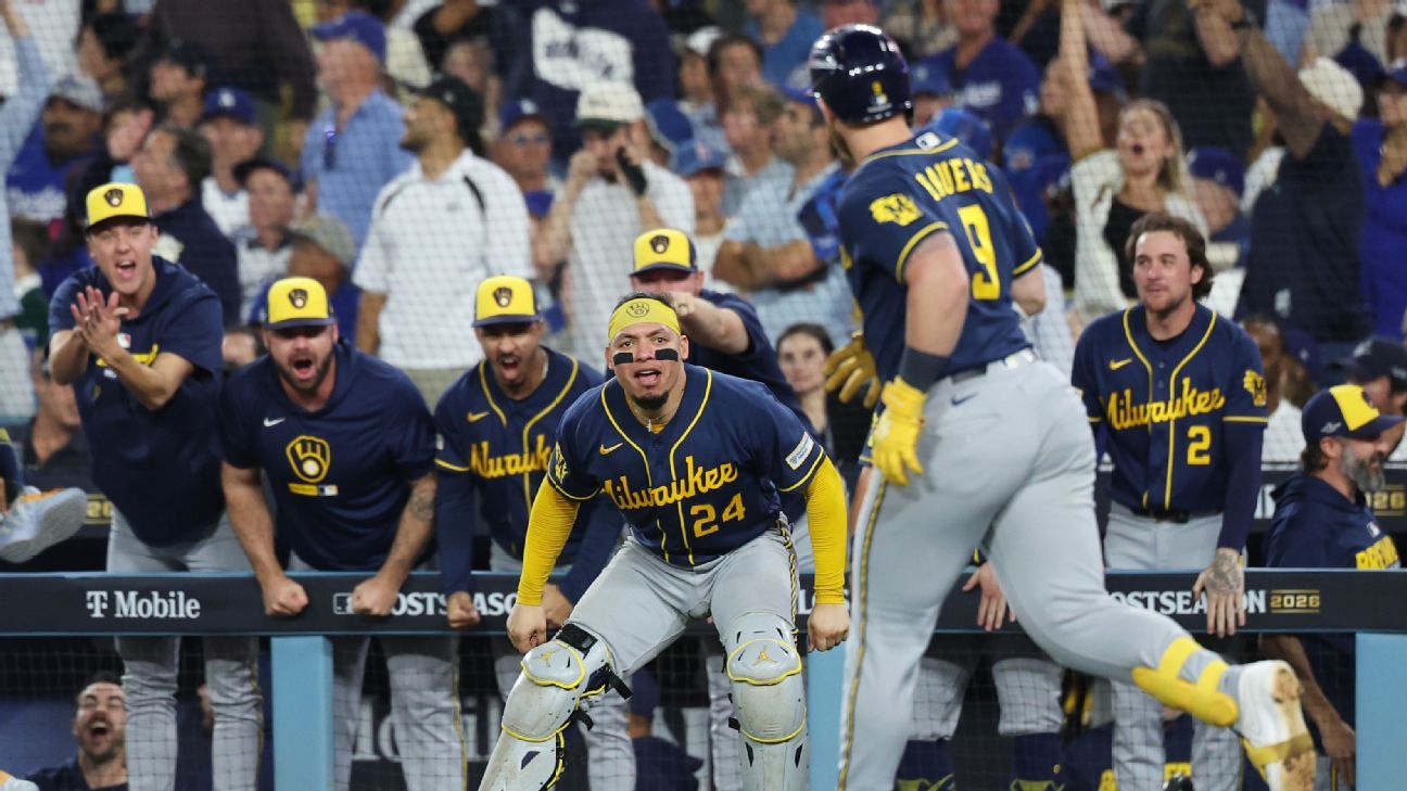 Brewers put Dodgers on brink of sweep, seize 3-0 NLCS lead with Game 3 win