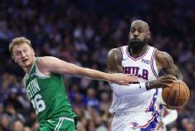 LeBron fires up crowd with monster slam in Sixers home debut