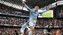 Erling Haaland brace helps Man City hold off Ipswich at defiant Etihad Stadium