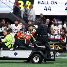 Falcons' Kendal Daniels immobilized, carted off after collision vs. Bears