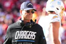 Harbaugh mum on McDaniel, says Chargers need 'to address everything'