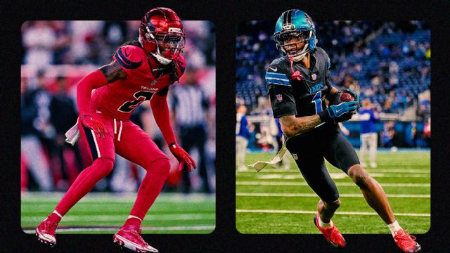 NFL Uniforms week 7 Houston Texans. Detroit Lions.