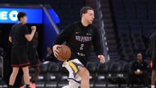Brandin Podziemski (espalda), baja contra los Lakers