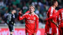 Prestianni jugó los minutos finales y metió un gol en la victoria de Benfica frente a Omonia