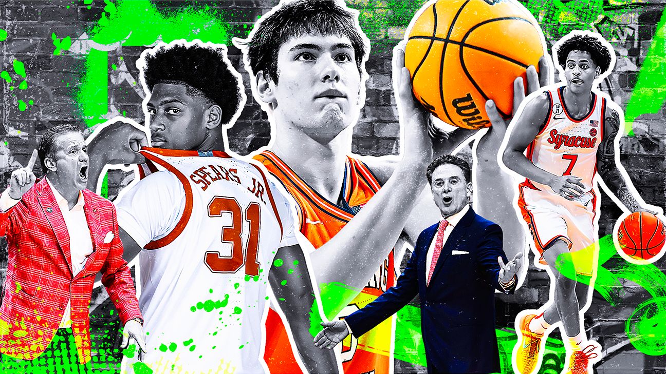 Men's March Madness potential for 75 teams, in 11 tiers