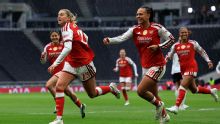 Alessia Russo penalty leads Arsenal past Tottenham in WSL