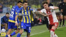 Ángel Di María aprovechó el pase de Ibarra y anotó su quinto gol en los últimos cinco partidos