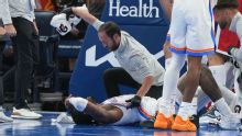 Jalen Williams, del Thunder, es retirado de la cancha con una lesión importante