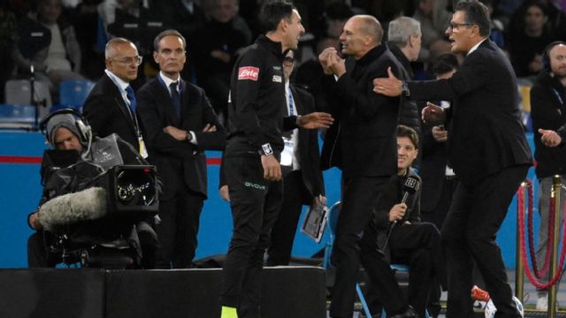 Napoli to appeal Allegri's two-match ban for insulting ref in Roma draw