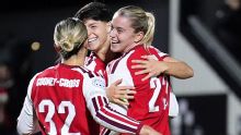 Russo makes history with hat trick in Arsenal rout of Benfica