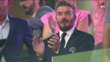 Los aplausos de David Beckham ante el golazo de Luis Suárez