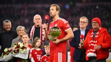 Harry Kane parades Ballon d'Or in front of Bayern Munich fans before Borussia Dortmund clash