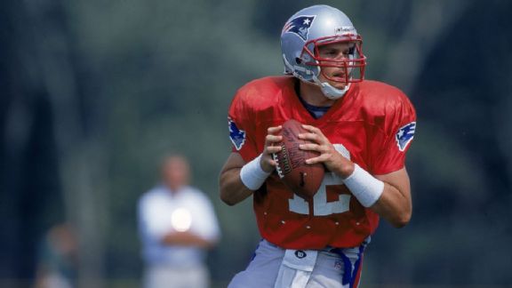 Tom Brady acudi a su primer campamento de entrenamiento en el ao 2000, tras ser reclutado por los New England Patriots en la sexta ronda del draft (N 199 global).