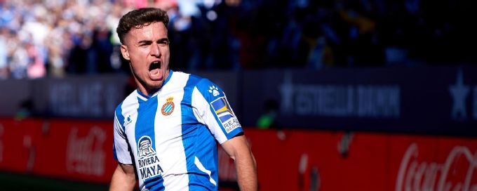 Espanyol leads after stunning volley from a corner