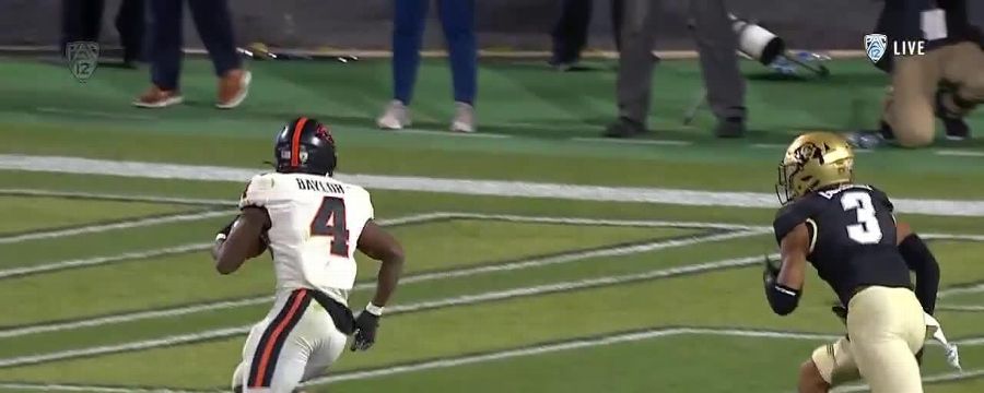 B.J. Baylor walks in to the end zone for the OT score