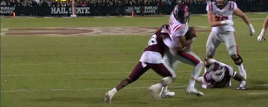 Matt Corral spins into the end zone for big-time Ole Miss TD