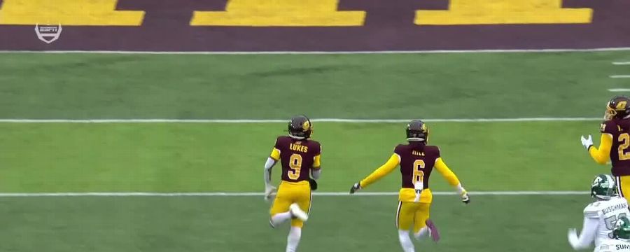 Marion Lukes returns kick 100-yards for a Central Michigan TD