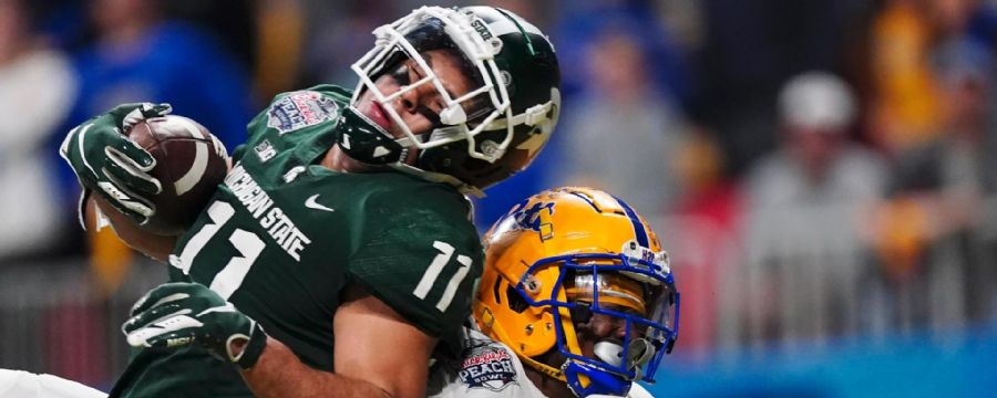 Connor Heyward rises up for the spectacular Michigan State TD