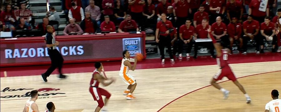 Zakai Zeigler knocks down the 3-pointer from range