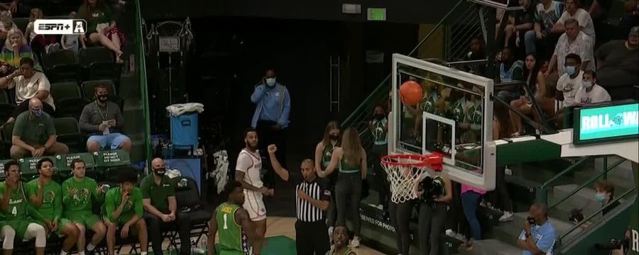Kyler Edwards drains a nice and-1 jumper