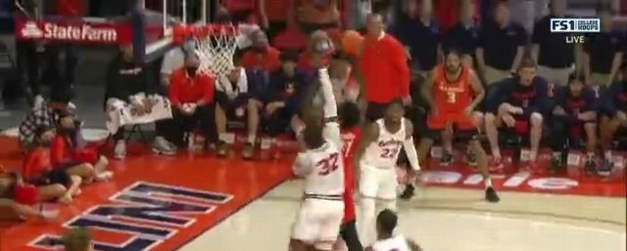 E.J. Liddell comes out of nowhere to block this shot