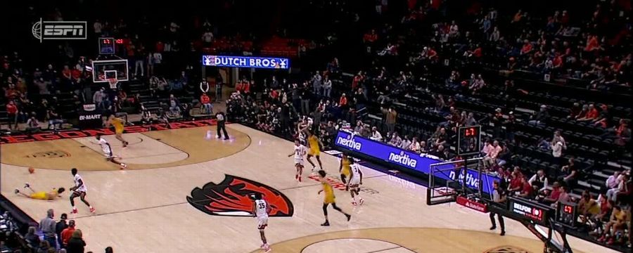 Isaiah Mobley with the massive swat at the rim