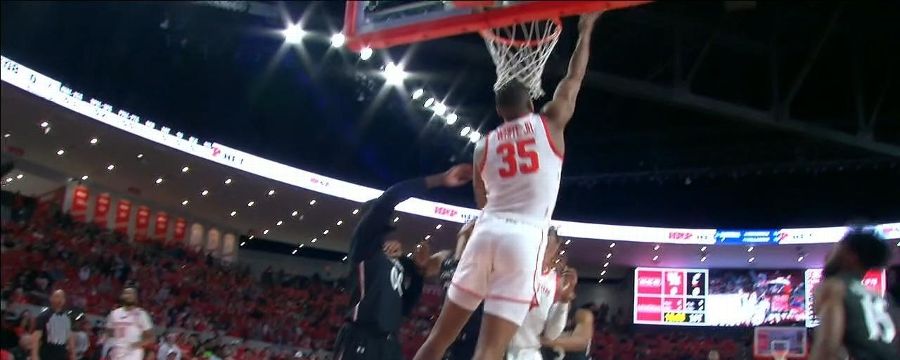 Fabian White grabs his rebound and scores