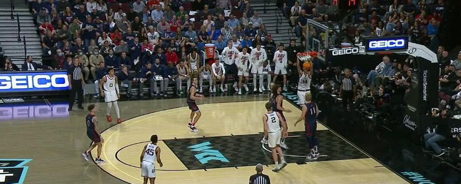 Holmgren with the massive flush for Gonzaga
