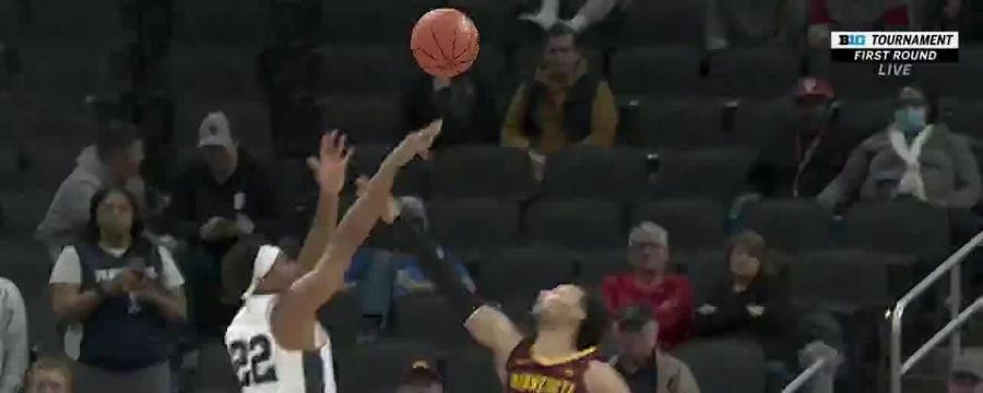 Jalen Pickett drains an impressive jumper to increase Penn State's lead