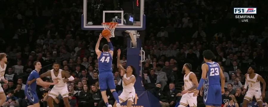 Ryan Hawkins drops spinning floater in Creighton's blowout win