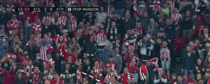 Inaki Williams converts penalty to double Athletic Club's lead