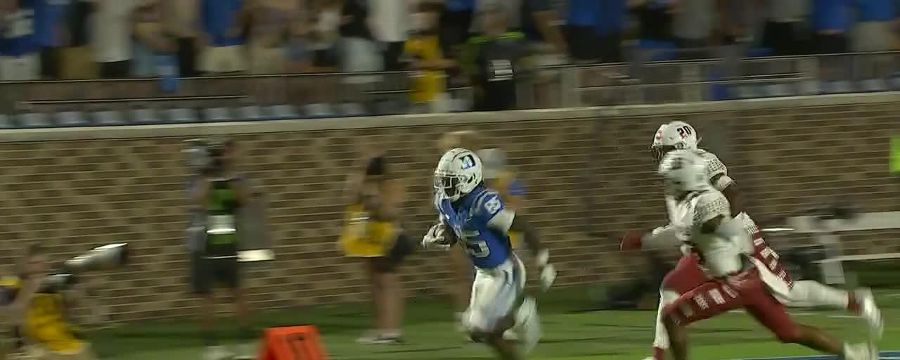 Riley Leonard throws 39-yard touchdown pass to Sahmir Hagans