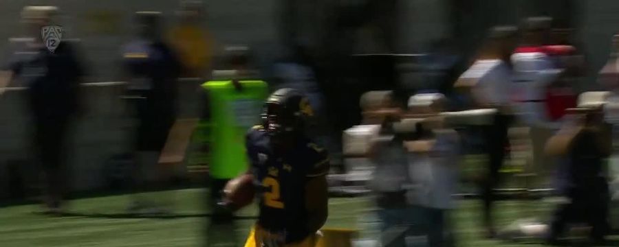 Touchdown! Craig Woodson scores vs. UC Davis Aggies