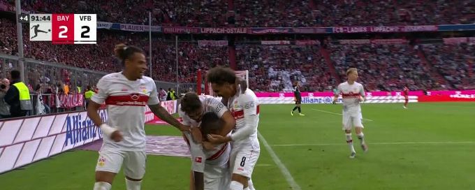 Sehrou Guirassy scores penalty goal vs. Bayern Munich
