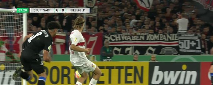 Serhou Guirassy goal 67th minute VfB Stuttgart 6-0 Arminia Bielefeld