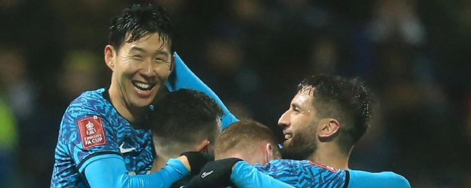 Son bags a brace as Tottenham advances to FA Cup 5th round