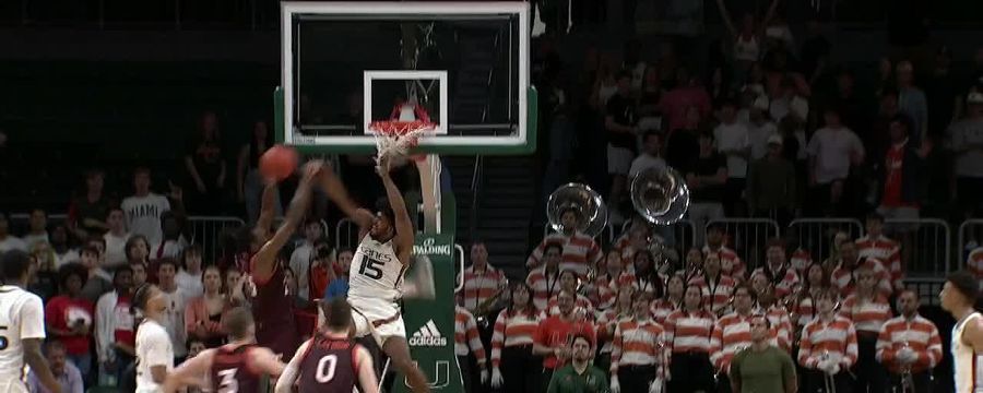 Norchad Omier with the massive stuff at the rim