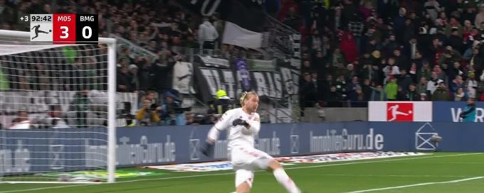 Nelson Weiper goal 93rd minute Mainz 4-0 Borussia Monchengladbach
