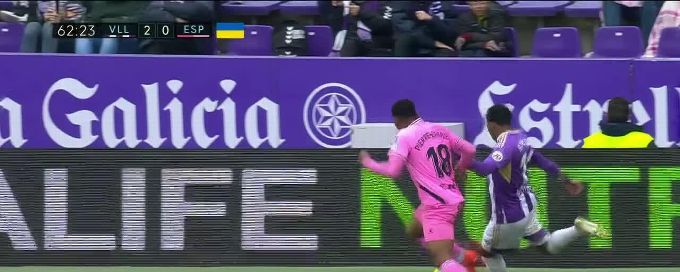 Alvaro Aguado goal 62nd minute Real Valladolid 2-0 Espanyol