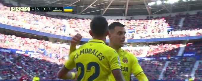 José Luis Morales goal 93rd minute Osasuna 0-3 Villarreal