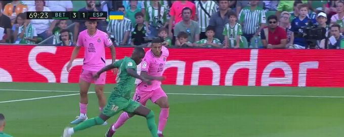 William Carvalho goal 69th minute Real Betis 3-1 Espanyol