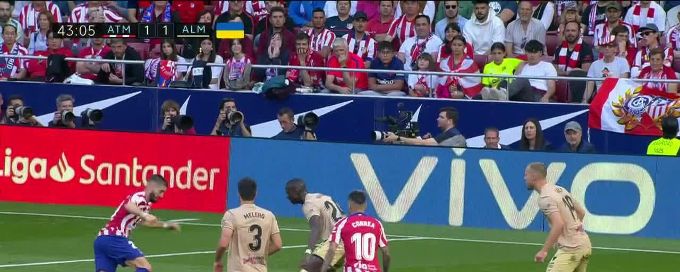 Antoine Griezmann goal 43rd minute Atletico Madrid 2-1 Almería