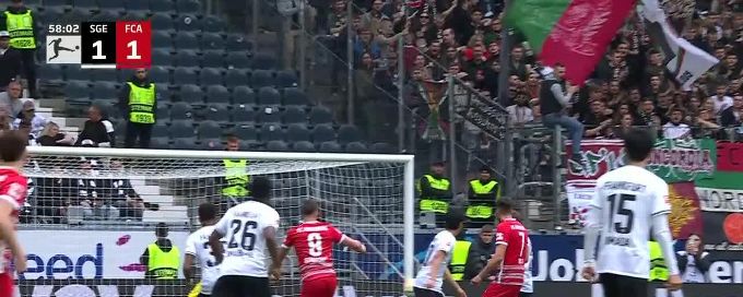 Ermedin Demirovic goal 58th minute Eintracht Frankfurt 1-1 FC Augsburg