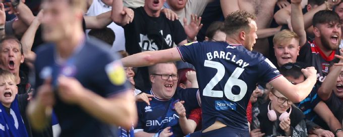 Barclay's extra time header sends Carlisle to Wembley